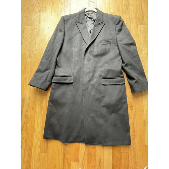DOLCE & GABBANA Wool Cashmere Black Coat Men Italy G0193T/FU3A1 Sz 50